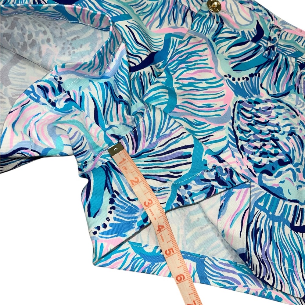 LILLY PULITZER KELLER stretch shorts in Bermuda Blue Fishful Thinking size 8 - Picture 6 of 8